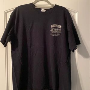 Black AIRBORNE T-shirt.